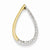 14k Gold Diamond Teardrop Pendant, Quality AA (G-H Color, SI1-SI2 Clarity)