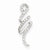 14k White Gold Fancy Diamond Pendant, Quality AA (G-H Color, SI1-SI2 Clarity, 0.13 cttw)