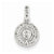 14k White Gold Diamond Circle Pendant, Quality AA (G-H Color, SI1-SI2 Clarity, 0.12 cttw)