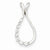 14k White Gold Diamond Teardrop Pendant, Quality AA (G-H Color, SI1-SI2 Clarity, 0.17 cttw)