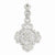 14k White Gold Diamond Filigree Pendant, Quality AA (G-H Color, SI1-SI2 Clarity)