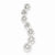14k White Gold Diamond Flower Journey Pendant, Quality AA (G-H Color, SI1-SI2 Clarity)