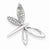 14k White Gold Diamond Dragonfly Pendant, Quality AA (G-H Color, SI1-SI2 Clarity)