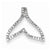 14k White Gold Diamond Whale Tail Pendant, Quality AA (G-H Color, SI1-SI2 Clarity, 0.18 cttw)