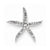 14k White Gold Diamond Star Fish Pendant, Quality AA (G-H Color, SI1-SI2 Clarity)