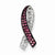 14k White Gold Diamond & Pink Sapphire Awareness Slide Pendant, Quality AA (G-H Color, SI1-SI2 Clarity)