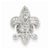 14k White Gold Diamond Fleur De Lis Pendant, Quality AA (G-H Color, SI1-SI2 Clarity)