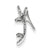 14k White Gold Diamond High Heel Shoe Charm hide-image