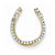 14k Gold Two-tone Diamond Horseshoe Slide Pendant, Quality A (G-I Color, SI2 Clarity)