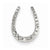14k White Gold Diamond Horseshoe Pendant, Quality AA (G-H Color, SI1-SI2 Clarity, 0.25 cttw)