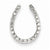 14k White Gold Diamond Horseshoe Pendant, Quality AA (G-H Color, SI1-SI2 Clarity, 0.33 cttw)