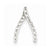 14k White Gold Diamond Wishbone Pendant, Quality AA (G-H Color, SI1-SI2 Clarity)