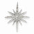 14k White Gold Diamond Starburst Pendant, Quality AA (G-H Color, SI1-SI2 Clarity)