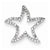 14k White Gold Diamond Star Pendant, Quality AA (G-H Color, SI1-SI2 Clarity)