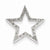 14k White Gold Small Diamond Star Pendant, Quality AA (G-H Color, SI1-SI2 Clarity)