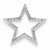 14k White Gold Large Diamond Star Pendant, Quality AA (G-H Color, SI1-SI2 Clarity)