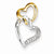 14k Gold Two-tone Diamond Heart Slide Pendant, Quality AA (G-H Color, SI1-SI2 Clarity, 0.06 cttw)