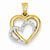 14k Gold Diamond Heart Pendant, Quality A (G-I Color, SI2 Clarity, 0.06 cttw)