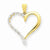 14k Gold Diamond Heart Pendant, Quality AA (G-H Color, SI1-SI2 Clarity, 0.16 cttw)