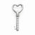 14k White Gold Diamond Key Pendant, Quality A (G-I Color, SI2 Clarity)