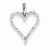 14k White Gold Diamond Heart Pendant, Quality A (G-I Color, SI2 Clarity, 0.25 cttw)