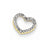 14k Gold Diamond Heart Slide Pendant, Quality AA (G-H Color, SI1-SI2 Clarity, 0.08 cttw)