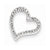 14k White Gold Diamond Heart Slide Pendant, Quality AA (G-H Color, SI1-SI2 Clarity, 0.2 cttw), Classy Pendants for Necklace
