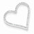 14k White Gold Diamond Heart Slide Pendant, Quality AA (G-H Color, SI1-SI2 Clarity, 0.16 cttw)