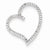 14k White Gold Diamond Heart Slide Pendant, Quality AA (G-H Color, SI1-SI2 Clarity, 0.25 cttw)