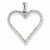 14k White Gold Diamond Heart pendant, Quality AA (G-H Color, SI1-SI2 Clarity, 0.16 cttw), Quality Pendants for Necklace