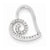 14k White Gold Diamond Heart Slide Pendant, Quality AA (G-H Color, SI1-SI2 Clarity, 0.12 cttw), Appealing Pendants for Necklace