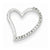 14k White Gold Diamond Heart Pendant, Quality A (G-I Color, SI2 Clarity, 0.1 cttw)
