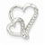 14k White Gold Heart Pendant, Quality A (G-I Color, SI2 Clarity)