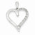 14k White Gold Diamond Heart Pendant, Quality AA (G-H Color, SI1-SI2 Clarity, 0.1 cttw), Dazzling Pendants for Necklace