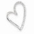 14k White Gold Diamond Heart Pendant, Quality A (G-I Color, SI2 Clarity, 0.15 cttw)