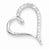 14k White Gold AA Diamond Heart Pendant, Quality AA (G-H Color, SI1-SI2 Clarity, 0.24 cttw)