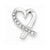 14k White Gold Diamond Heart Slide Pendant, Quality AA (G-H Color, SI1-SI2 Clarity, 0.1 cttw)