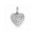14k White Gold AA Diamond Heart Pendant, Quality AA (G-H Color, SI1-SI2 Clarity, 0.19 cttw)