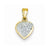 14k Gold Diamond Heart Pendant, Quality A (G-I Color, SI2 Clarity, 0.05 cttw)
