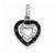14k White Gold Black & White Diamond Pendant, Quality A (G-I Color, SI2 Clarity, 0.2 cttw)