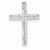 14k White Gold Diamond Cross pendant, Quality AA (G-H Color, SI1-SI2 Clarity, 0.25 cttw), Delightful Pendants for Necklace