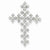 14k White Gold Diamond Celtic Cross Pendant, Quality AA (G-H Color, SI1-SI2 Clarity)