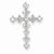 14k White Gold Diamond Passion Cross Pendant, Quality AA (G-H Color, SI1-SI2 Clarity)