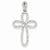 14k White Gold Diamond Cross Pendant, Quality AA (G-H Color, SI1-SI2 Clarity, 0.56 cttw)