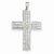 14k White Gold Diamond Latin Cross Pendant, Quality A (G-I Color, SI2 Clarity, 0.5 cttw)
