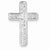 14k White Gold Diamond Latin Cross Pendant, Quality AA (G-H Color, SI1-SI2 Clarity, 0.53 cttw)