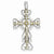 14k Gold Two-tone Diamond Filigree Cross Pendant, Quality AA (G-H Color, SI1-SI2 Clarity)