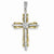 14k Gold Two-tone Diamond Passion Cross Pendant, Quality A (G-I Color, SI2 Clarity)
