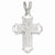 14k White Gold Diamond Cross Pendant, Quality AA (G-H Color, SI1-SI2 Clarity, 0.88 cttw)