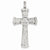 14k White Gold Diamond Cross Pendant, Quality AA (G-H Color, SI1-SI2 Clarity, 1.71 cttw)